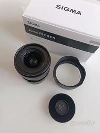 Sony: obiettivo Sigma 20mm f/2 DG DN C