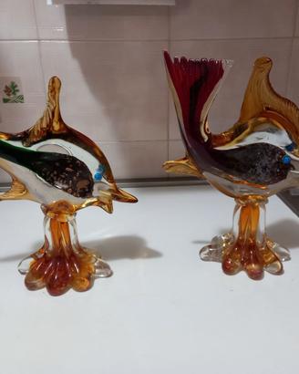 Pesci da esposizione in vetro di Murano