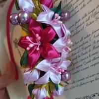 Cerchietto elegante - tecnica kanzashi - NUOVO