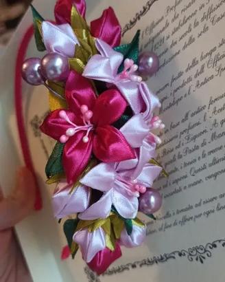 Cerchietto elegante - tecnica kanzashi - NUOVO