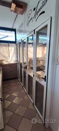 Veranda scorrevole in alluminio + porta ingresso