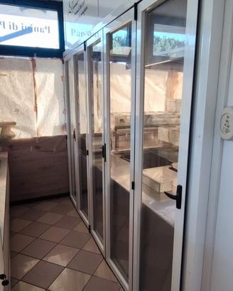 Veranda scorrevole in alluminio + porta ingresso