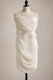 Abito da cerimonia donna bianco/avorio - drappeggi