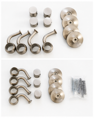 Lotto accessori Made in Italy per tende/corrimano