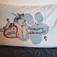 federe cuscino con stampe cani. 