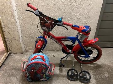 Bici Spiderman 14' + altro MONOPATTINO OMAGGIO