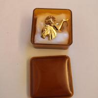 2 spille da occhiello giacca placcate oro anni '90