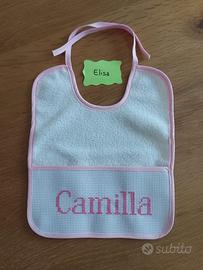 Bavaglino neonata Personalizzato nome CAMILLA