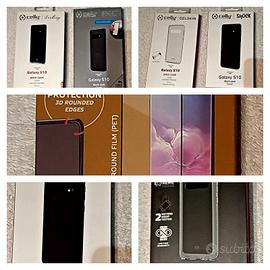 4 covers e protezione schermo Samsung Galaxy S10