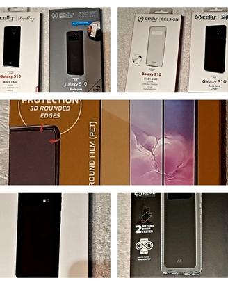 4 covers e protezione schermo Samsung Galaxy S10