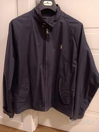 Giubbino blu in cotone gommato POLO RALPH LAUREN