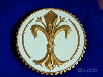 quadro insegna stemma giglio fiorentino vintage