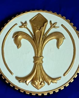 quadro insegna stemma giglio fiorentino vintage