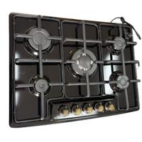 Piano Cottura 5 Fuochi 70 cm Nero Rustico A Gas