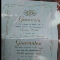 Set posate 12 pers vassoio acciaio laccato oro