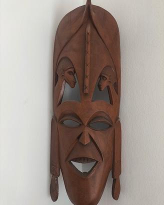 Maschera africana anni 80 Kenya artigianale 