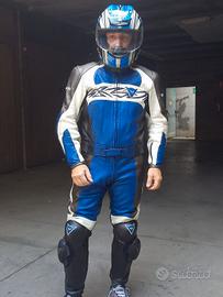 tuta da moto in pelle