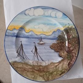 piatto ceramica decorato da esposizione 