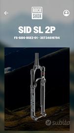 Forcella RockShox Sid SL 2P