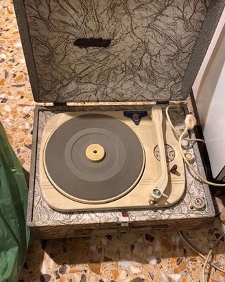 Giradischi portatile vintage a valigia anni '50/'6