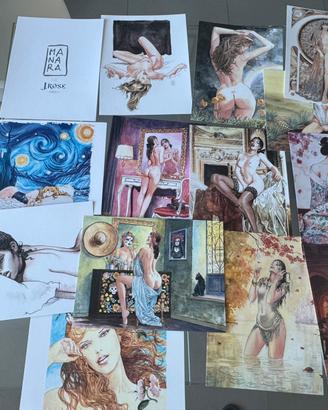 Stampe dei Disegni Milo Manara  per J Rose