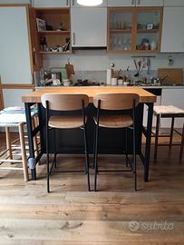 tavolo alto /Isola cucina + due sgabelli sklum