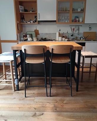 tavolo alto /Isola cucina + due sgabelli sklum