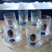 set bicchieri e vassoio argento 