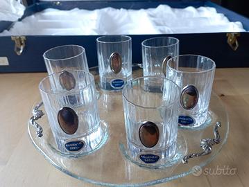 set bicchieri e vassoio argento 