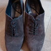 Scarpe donna camoscio colore tortora