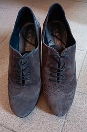 Scarpe donna camoscio colore tortora