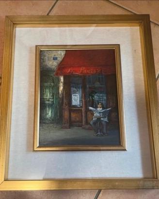 Quadro "Le Parisien" firmato C. Mont