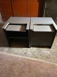 COPPIA SCRIVANIE/POSTAZIONI PORTA COMPUTER GRIGIE