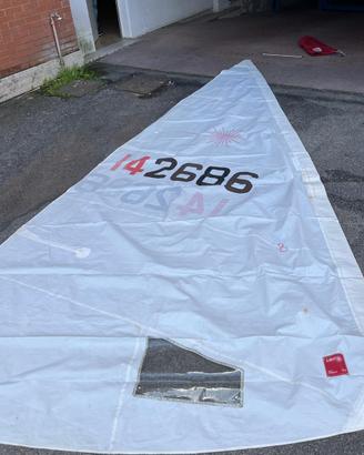 Vela standard laser e parte bassa albero