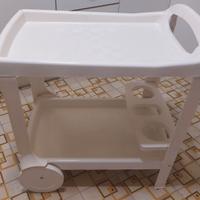 carrello portavivande  bianco per esterno