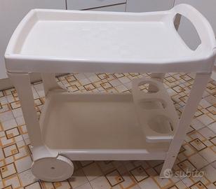 carrello portavivande  bianco per esterno