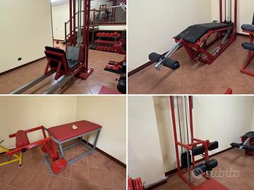 Leg press e 3 macchine gambe palestra anni 90