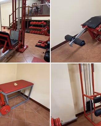 Leg press e 3 macchine gambe palestra anni 90