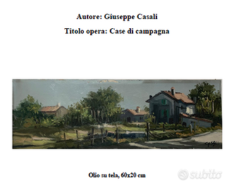 Giuseppe Casali - Olio su tela - 60X20 cm