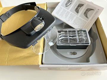 Visiera con lente di ingrandimento