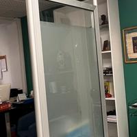 Pareti divisorie separè vetro e alluminio 8pz