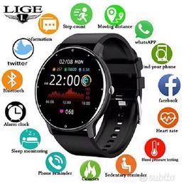 LIGE Smart Watch uomo donna Full Touch Screen Spor