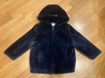 Pelliccia sintetica ZARA , TG. 8A - 128 cm -  blu