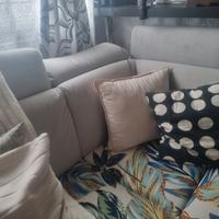 Divano letto angolare con puf contenitore