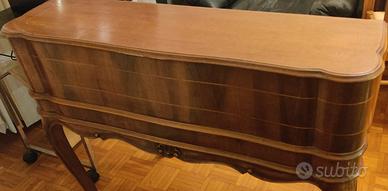 Elegante Scrittoio Vintage in Legno con Intarsi