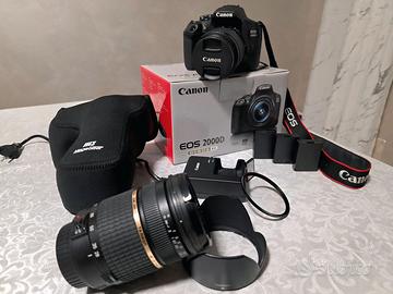 Canon 2000D + obbiettivi + accessori (semi nuova)