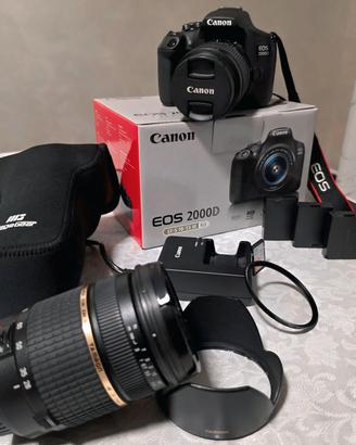 Canon 2000D + obbiettivi + accessori (semi nuova)