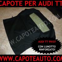 Capote nera per Audi TT mk1 lunotto rinforzato