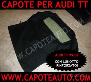 Capote nera per Audi TT mk1 lunotto rinforzato