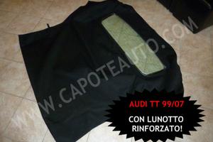 Capote nera per Audi TT mk1 lunotto rinforzato